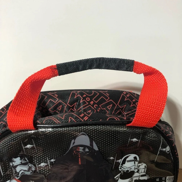 5/$25 Star Wars Lunch Bag Black Red 12x8” Clean 2 Compartments Ice Pack Holder - Picture 5 of 9